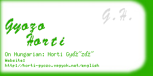 gyozo horti business card